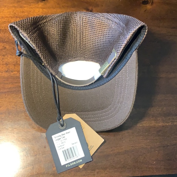C.C. Filson Smokey Bear Mesh Logger Cap, Filson Hat, Dark Brown - Picture 2 of 4